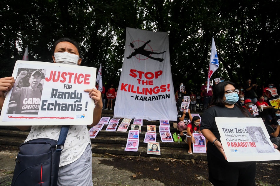 Human rights advocates call for justice for Echanis, Alvarez killings