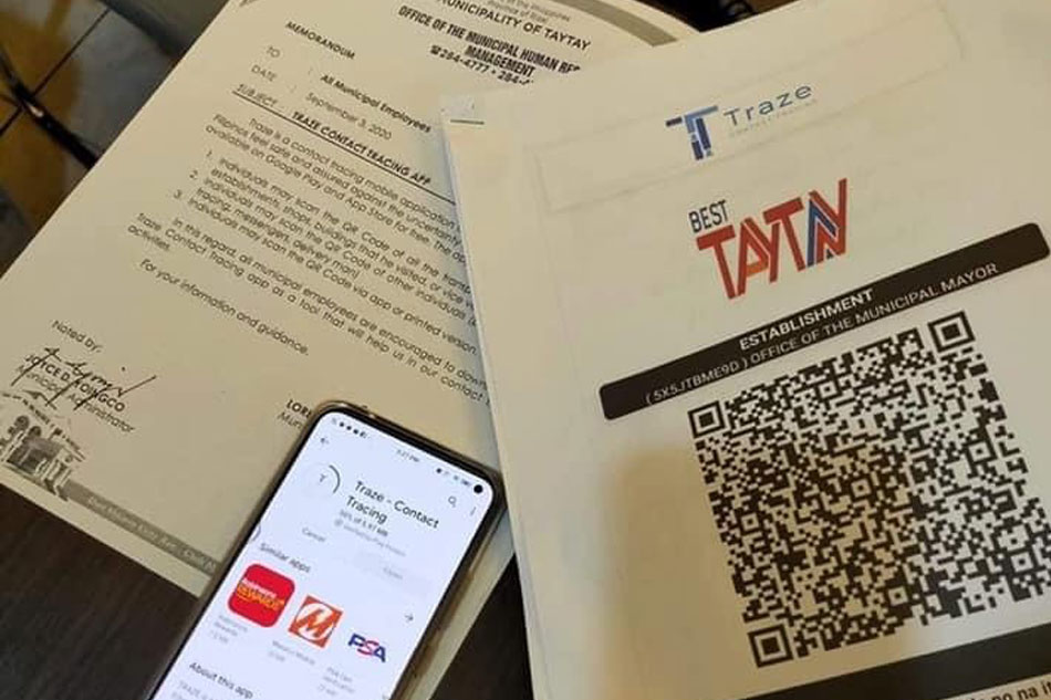 LOOK: Taytay, Rizal to implement paperless contact tracing 1
