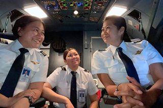 PAL all-female pilot crew flies widebody aircraft for 1st time