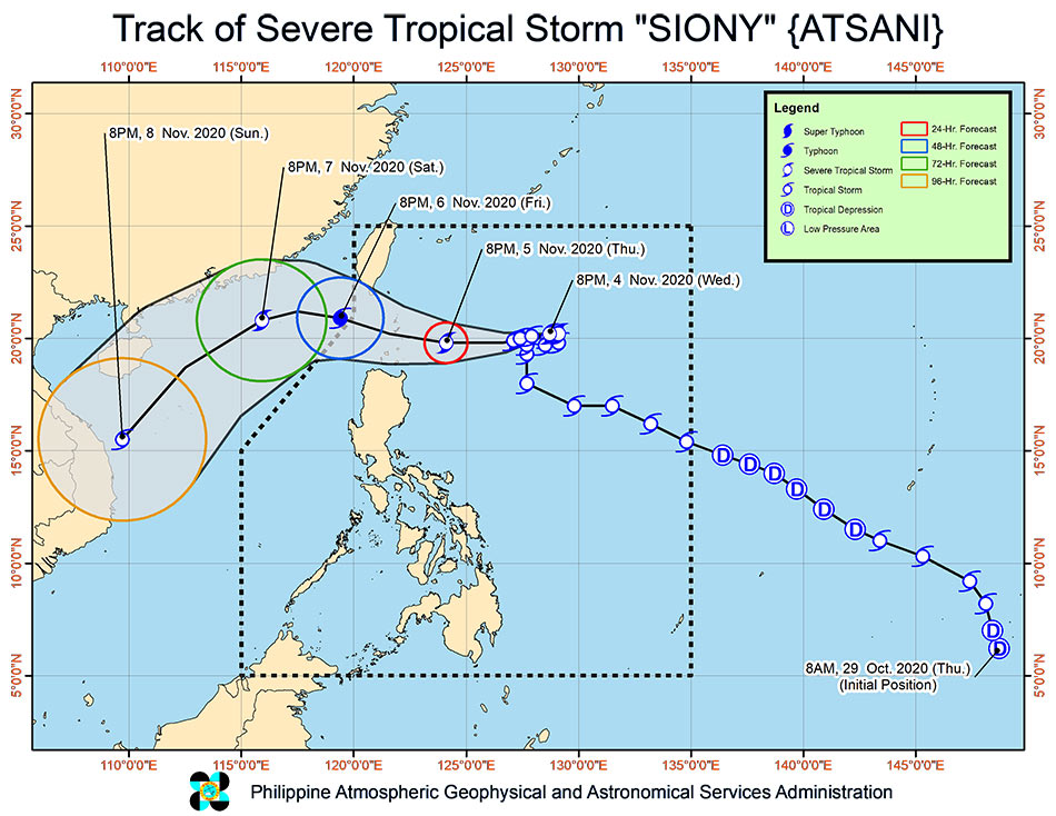 Storm Siony bears down on northern Luzon 3