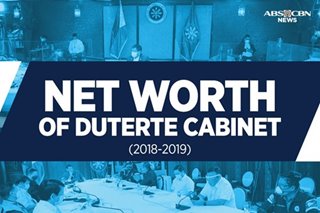 The net worth of Duterte's Cabinet members