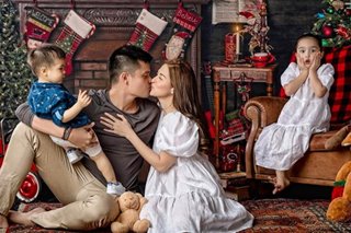 LOOK: Dingdong Dantes, Marian Rivera in holiday-themed shoot with kids