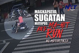 Magkapatid, sugatan matapos ma-hit and run ng motorsiklo