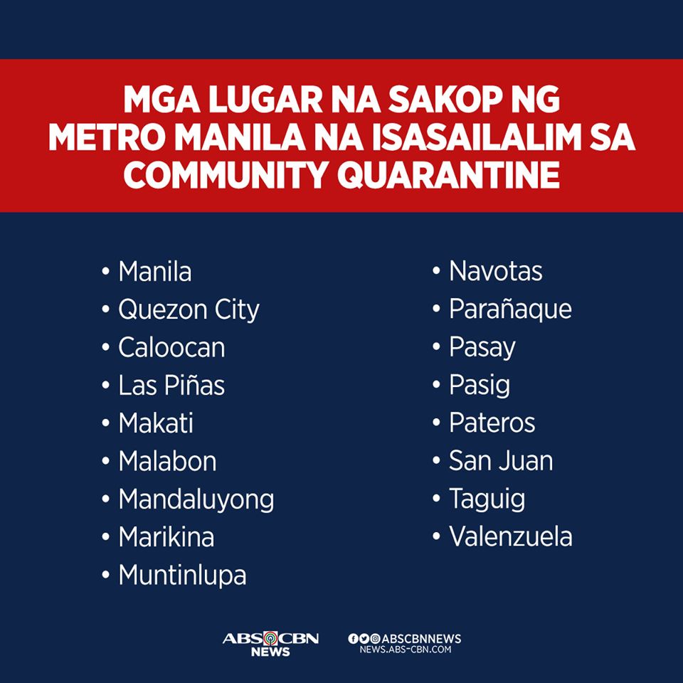 Ncrpo To Arrest Metro Manila Community Quarantine Violators Abs Cbn News