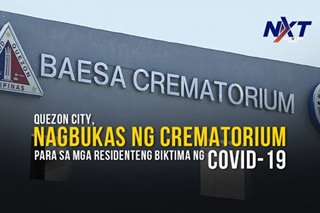 Quezon City, nagbukas ng crematorium para sa mga residenteng biktima ng COVID-19