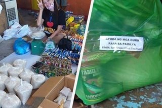 Mga guro ginamit ang ipon para mamigay ng food packs sa mga estudyante ng Camarines Norte