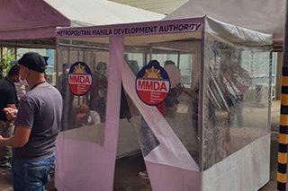 MMDA sets up decontamination tents in public hospitals, gov't offices