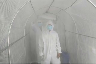 Villar group installs disinfection tents in hospitals to fight COVID-19