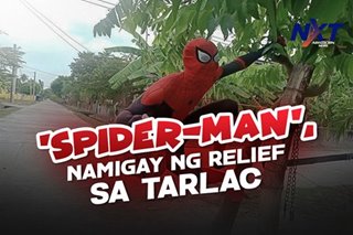 'Spider-Man', namigay ng relief goods sa Tarlac