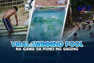 Viral: Swimming pool na gawa sa puno ng saging