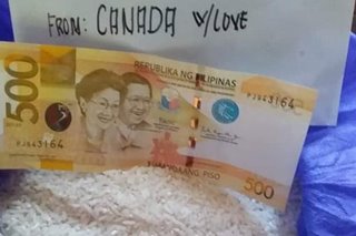 Pamilyang Pinoy sa Canada, namigay ng pera, bigas sa mga kabarangay sa Ilocos Norte