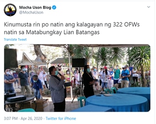 Mocha Uson, nagpaliwanag sa kawalan ng physical distancing sa pagtitipon sa Batangas