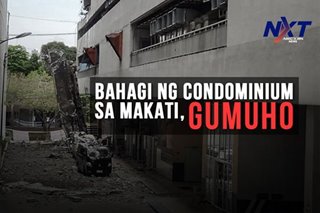 Bahagi ng condominium sa Makati, gumuho