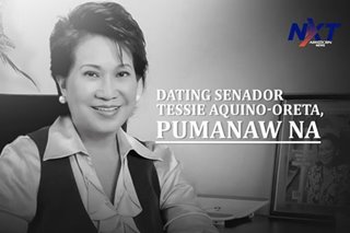 Dating Senador Tessie Aquino-Oreta, pumanaw na