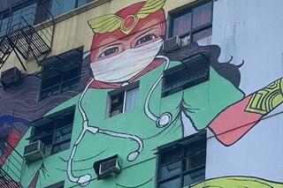 TINGNAN: Darna mural sa QC simbolo ng kabayanihan ng medical frontliners