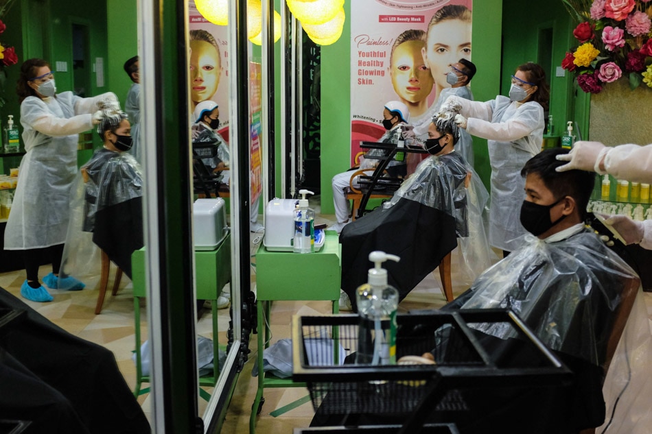 What salon and barbershop services are allowed in GCQ, MGCQ areas? 1