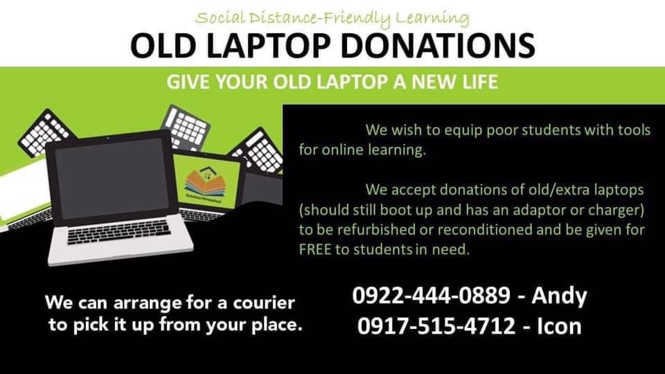 Grupo nangangalap ng pinaglumaang laptop para i-donate para sa e-learning 1