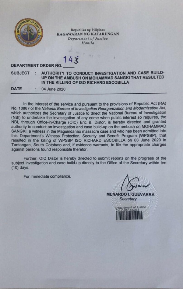 NBI to probe ambush of key Maguindanao massacre witness 2