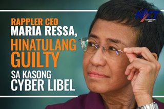 Rappler CEO Maria Ressa, hinatulang guilty sa kasong cyber libel