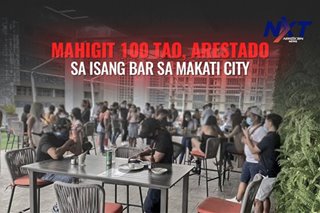 Mahigit 100 tao, arestado sa isang bar sa Makati City
