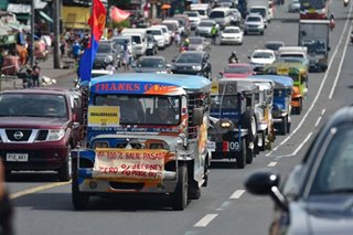 Jeepney drivers hold 'busina caravan'
