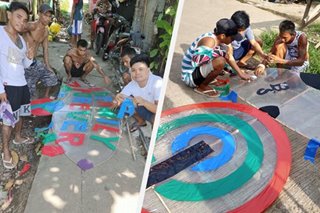 Magpipinsan bumuo ng malalaking saranggola bilang suporta sa ABS-CBN