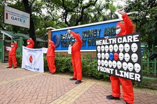 NKTI health workers hold silent protest