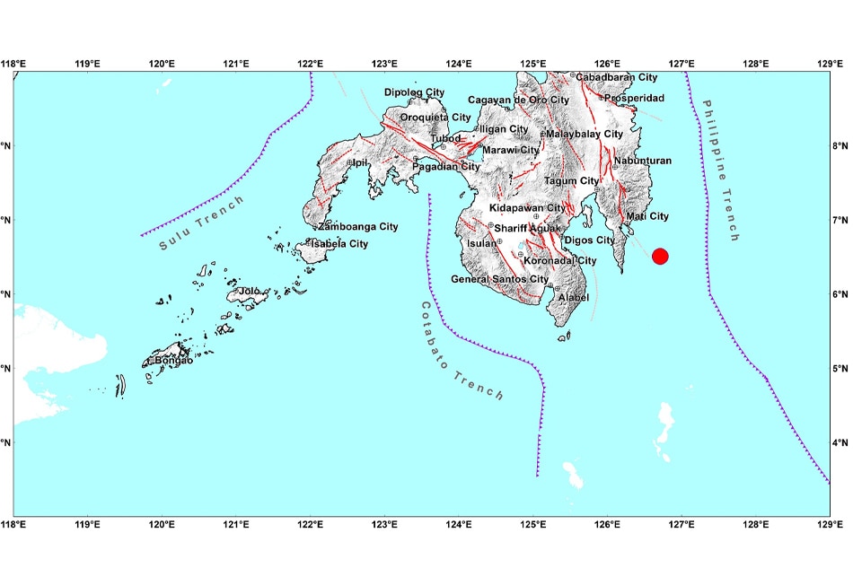 Magnitude 5.6 quake strikes off Davao Oriental | ABS-CBN News