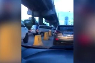 PANOORIN: Unmarked red plate vehicle dumaan sa EDSA bus lane