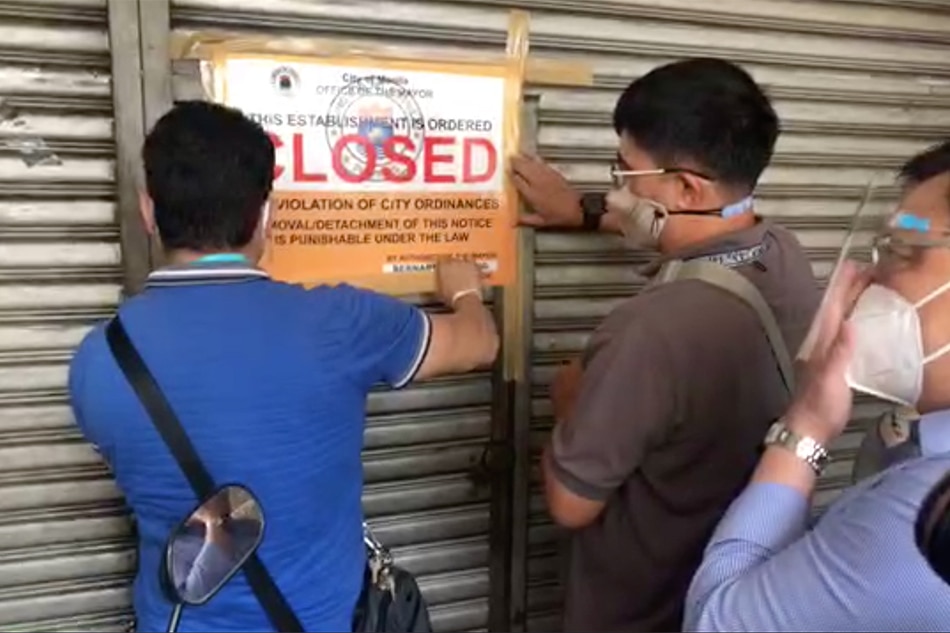 Manila shutters establishments for selling products labeling capital as China province 1