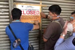 Manila shutters establishments for selling products labeling capital as China province