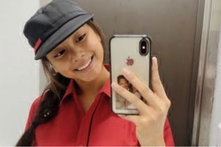 Ylona Garcia now works in McDonald's back in Australia