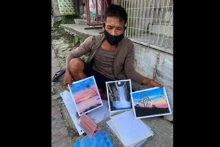 Lalaking nagbebenta ng painting sa kalsada sa Taguig, nagpapasalamat sa tulong ng mga netizens