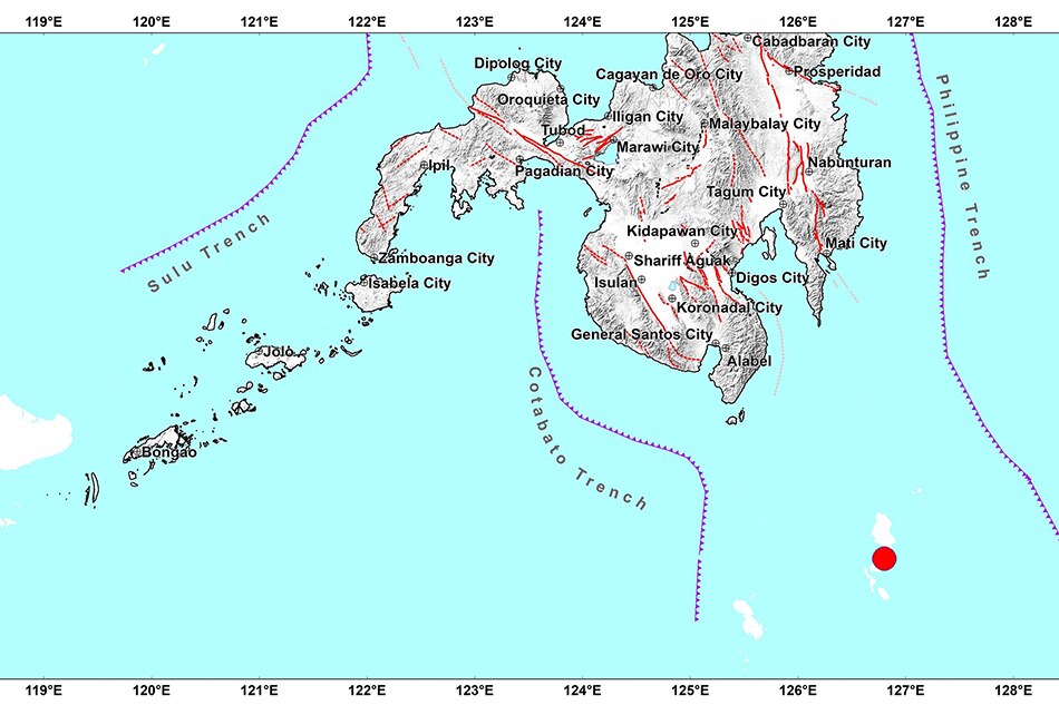 Magnitude 5.7 quake strikes off Davao Occidental 1