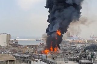 Huge fire at Beirut port weeks after deadly blast