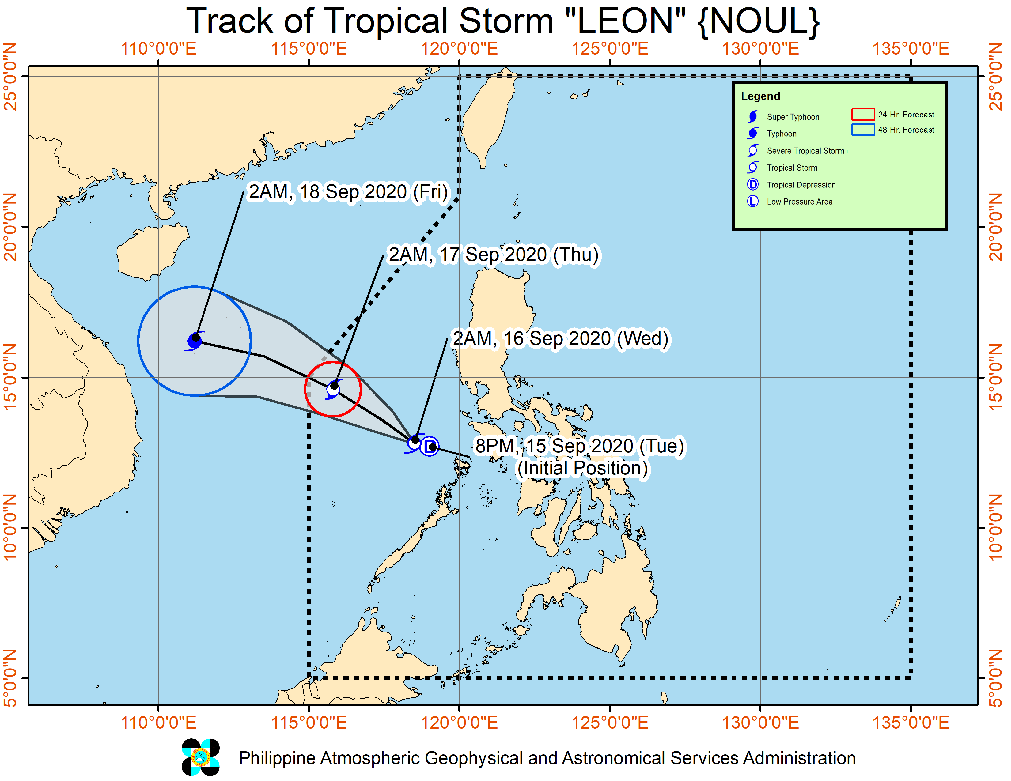 Leon intensifies into tropical storm over West PH Sea ...