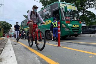 San Juan naglatag ng motorcycle, bike lanes para sa 'new normal'