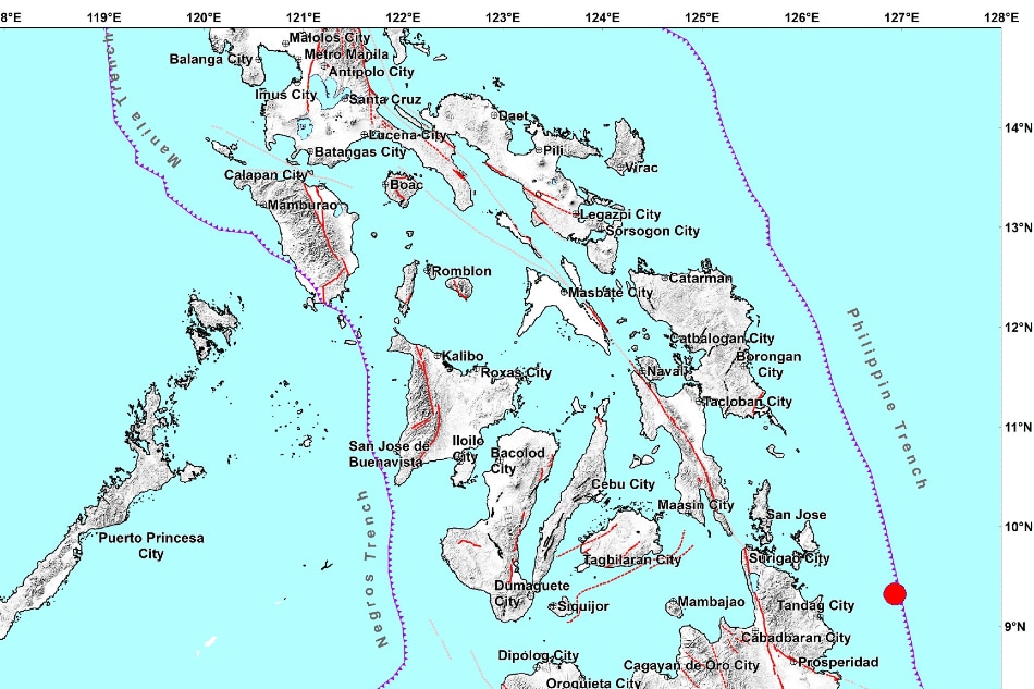 Magnitude-4.1 quake strikes near Philippine Trench 1