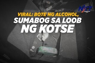 Viral: Bote ng alcohol, sumabog sa loob ng kotse