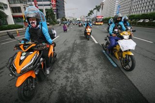 Angkas riders push for operation of motorcycle taxis