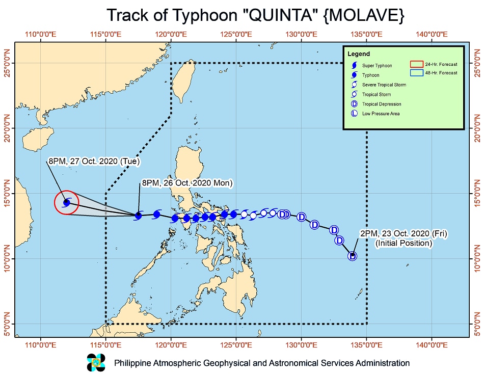 Typhoon Quinta intensifies as PAR exit nears; another LPA looms 2