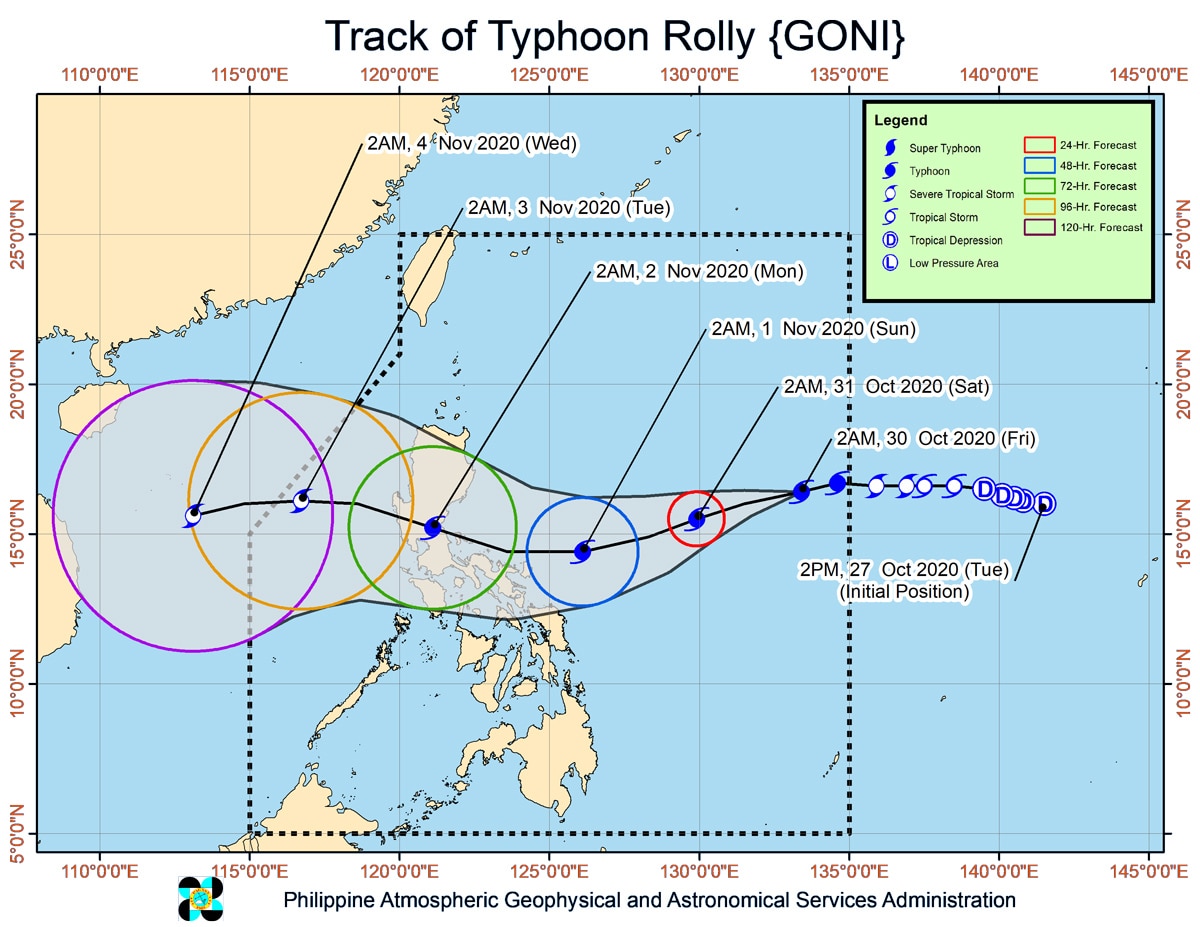 Rolly poised to strike over Central Luzon, Quezon 2