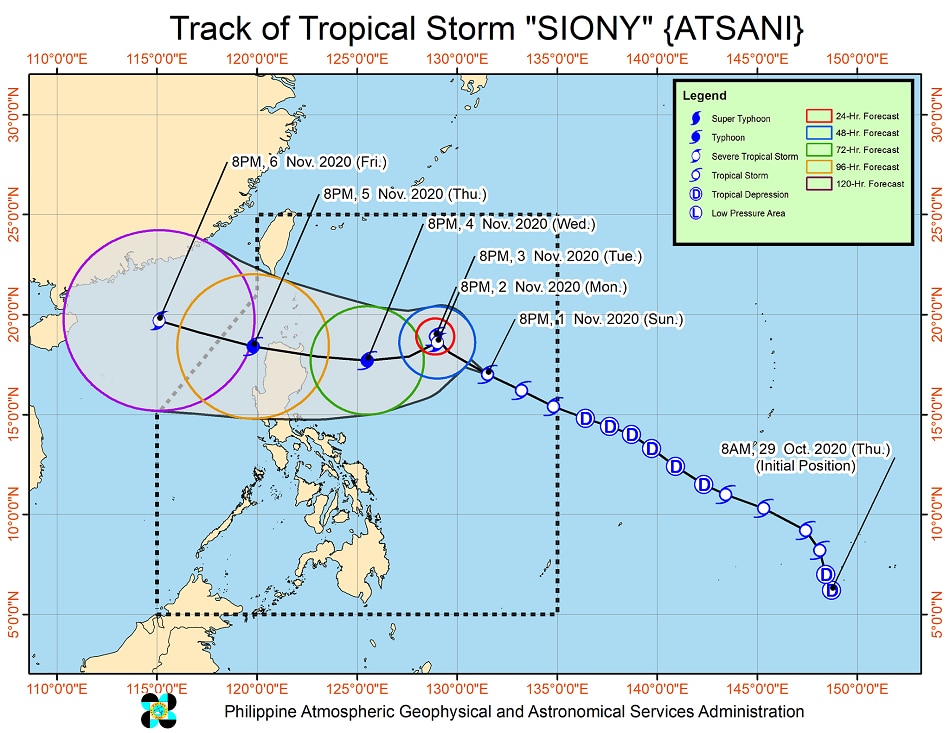 After &#39;Rolly&#39;, tropical storm &#39;Siony&#39; approaches PH but slightly weakens 2