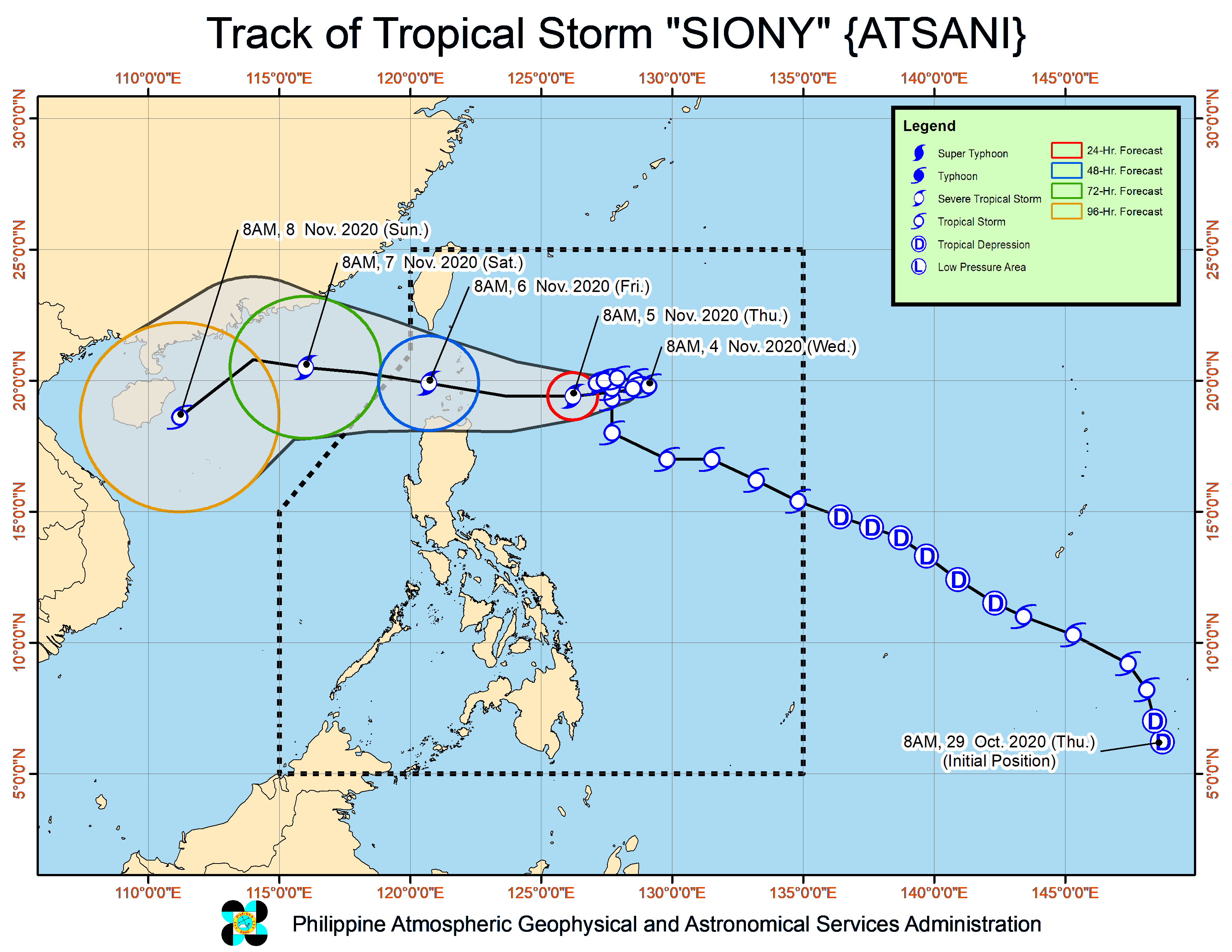 Storm signal no. 1 up in parts of northern Luzon due to &#39;Siony&#39; 2