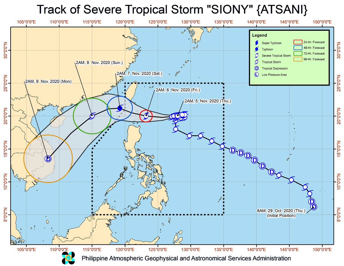 Storm signal no.2 up in Batanes, Babuyan Islands as &#39;Siony&#39; approaches 2