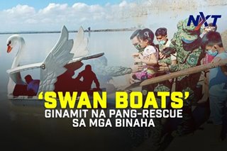 'Swan boats', ginamit na pang-rescue sa mga binaha