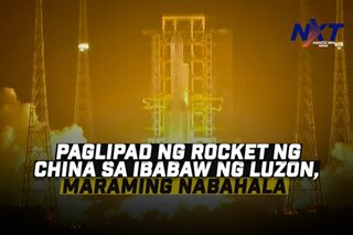 Paglipad ng rocket ng China sa ibabaw ng Luzon, maraming nabahala