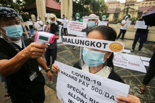 'P15B spent for health workers' risk allowance, hazard pay'