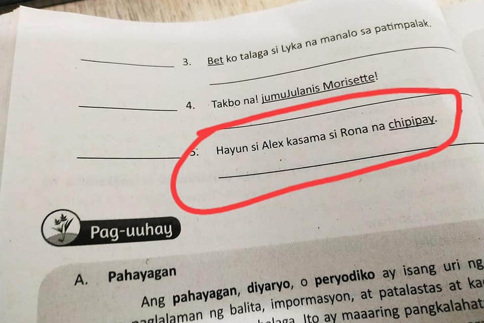 Chipipay Filipino Private School Textbook Criticized For Teaching Insults In Slang Abs Cbn News