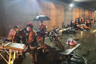 1 patay sa pag-araro ng SUV sa riders na sumilong sa tunnel sa Cebu City